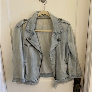 GAP 3/4 Sleeve Denim Moto Jacket